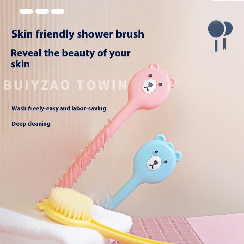 Bath Brush Soft Fur Long Handle Strong