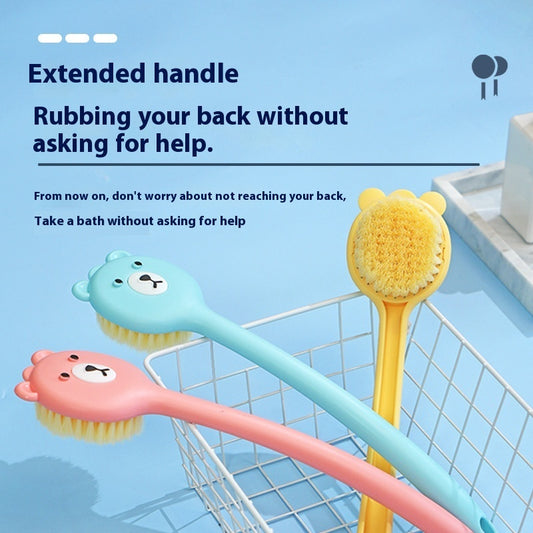 Bath Brush Soft Fur Long Handle Strong